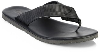 Saks Fifth Avenue COLLECTION Perforated Leather Flip Flops