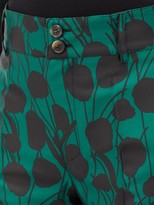 Thumbnail for your product : La DoubleJ Hendrix Satin-jacquard Trousers - Green Print