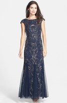 Thumbnail for your product : Pisarro Nights Beaded A-Line Dress (Regular & Petite)
