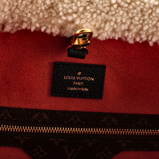 Louis Vuitton Black Shearling Monogram Teddy Neverfull MM NM Tote