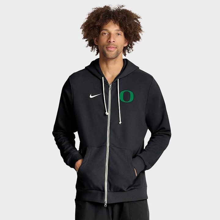 Men's Nike Black Oregon Ducks 2025 Sideline Standard Issue Dri-FIT Full-Zip Hoodie