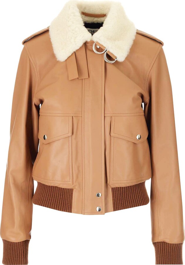 Nappa Aviator Jacket Jackets Brown