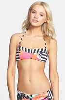 Thumbnail for your product : Volcom 'Night Out' Mixed Print Bandeau Bikini Top (Juniors)