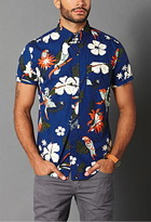 Thumbnail for your product : 21men 21 MEN Tropical Print Cotton Shirt