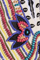 Thumbnail for your product : Alice + Olivia Alice Olivia - Patty Embellished Cotton-canvas Mini Dress - Ivory