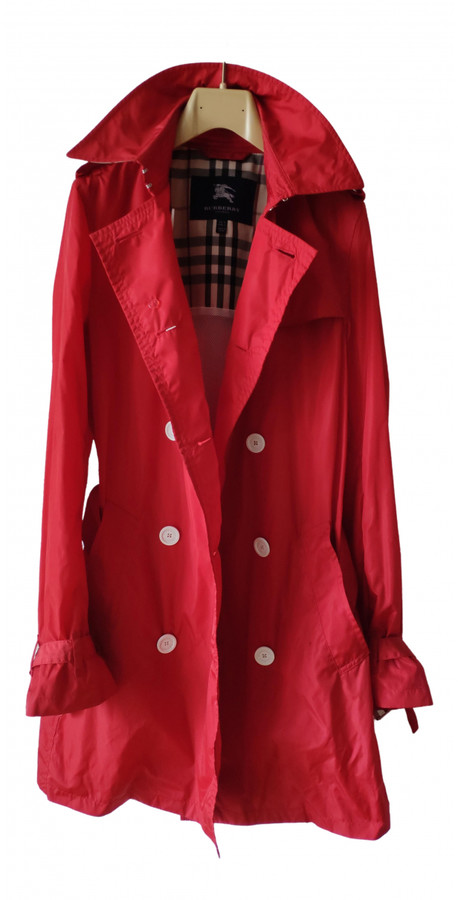 burberry red coat