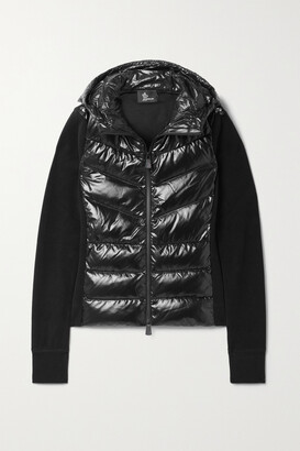 MONCLER GRENOBLE Fleece-trimmed Quilted Shell Down Jacket - Black