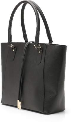 boohoo Structured Cross Hatch Tote Bag