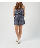 Thumbnail for your product : New Look Inspire Blue Aztec Print Bandeau Playsuit