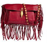 Thumbnail for your product : Valentino Leather Fringed Shoulder Bag
