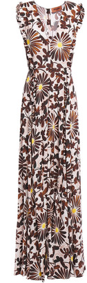 Missoni Ruffle-trimmed Floral-print Mousseline Maxi Dress