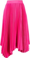 Thumbnail for your product : we11done Asymmetric Pleated Midi Skirt