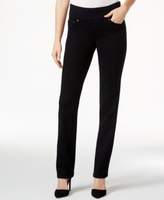 Thumbnail for your product : Jag Petite Peri Straight-Leg Indigo Wash Pull-On Jeans