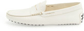 Thumbnail for your product : Tod's Pebbled Leather Penny Driver, White