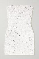 Thumbnail for your product : retrofete Heather Sequined Chiffon Mini Dress - White