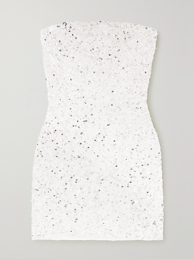 sequin dress white