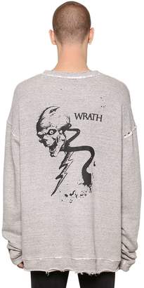 RtA Oversize Wrath Raw Cut Cotton Sweatshirt