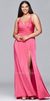 Thumbnail for your product : Faviana Rhinestone Criss Cross Back Pleated Plus Size Evening Dress