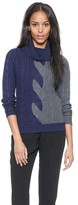 Thumbnail for your product : Milly Bi Color Cable Sweater