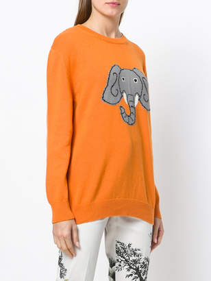 Alberta Ferretti elephant intarsia jumper
