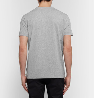 Moncler AppliquÃ©d MÃ©lange Cotton-Jersey T-Shirt