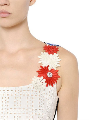Ungaro Flower Appliqués Embroidered Lace Dress
