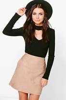 Thumbnail for your product : boohoo Pocket Side Suedette Mini Skirt