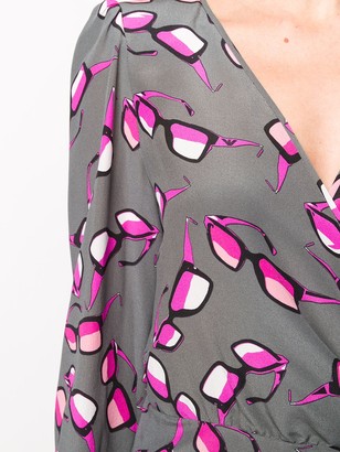 Emporio Armani Sunglasses Print Wrap Dress