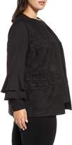 Thumbnail for your product : Ming Wang Lace Trim Faux Suede Vest