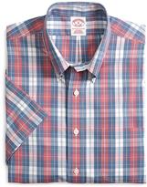 Thumbnail for your product : Brooks Brothers Non-Iron Madison Fit Plaid Short-Sleeve Sport Shirt