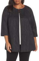 Thumbnail for your product : Eileen Fisher Metallic Jacquard Collarless Jacket