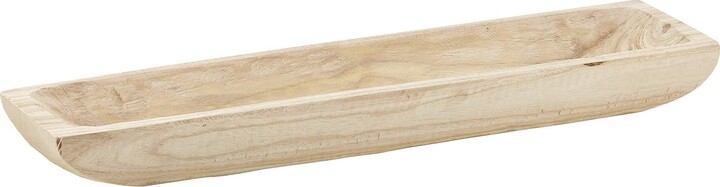 Santa Barbara Design Studio Table Sugar Hand Carved Paulownia Wood Tray, 26" x 5.75", Natural