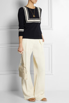 Thumbnail for your product : Chloé Bib-detailed fine-knit wool sweater