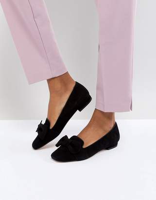 Dune London Graciano Suede Flat Show with Bow