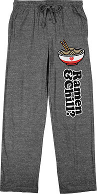 Bioworld Valentines Ramen Mens Fleece 1 Pair Pajama Pants