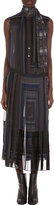 Thumbnail for your product : Sacai Mixed-Print Pleated Wrap Dress