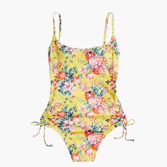Ruched side one-piece swimsuit in Liberty® magical bouquet