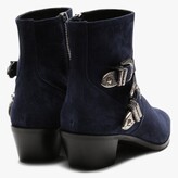 Thumbnail for your product : Daniel Elder Navy Suede Western Ankle Boots