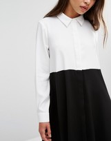 Thumbnail for your product : ASOS Petite PETITE Color Block Shirt Dress