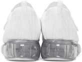 Thumbnail for your product : Prada White Knit Clear Cloudbust Sneakers