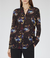 Thumbnail for your product : Reiss Dotty SILK PAINTERLY BLOOM BLOUSE MULTI BLACK