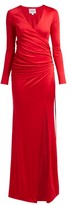 Thumbnail for your product : Galvan Allegra Ruched-side Jersey Gown - Red