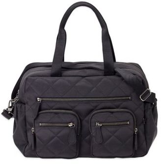 OiOi Quilted Diamond Carry-All Diaper Bag in Black