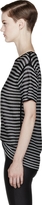 Thumbnail for your product : Alexander Wang T by Black Striped Stripe Knit Top