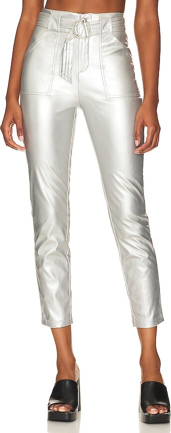 Louis Vuitton Womens Leather & Faux Leather Pants 2023-24FW, Grey, * Inventory Confirmation Required 42 (JP13)