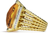 Thumbnail for your product : David Yurman Wheaton Ring with Citrine and Diamonds in Gold