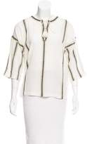 Thumbnail for your product : Figue Dhyana Metallic-Trimmed Blouse