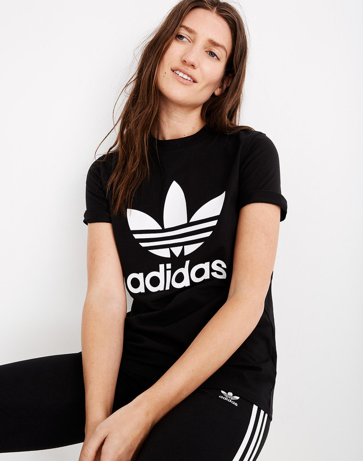 adidas trefoil shirt womens