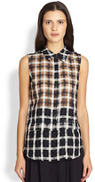 Thumbnail for your product : A.L.C. Kelly Sheer Plaid Cotton & Silk Shirt