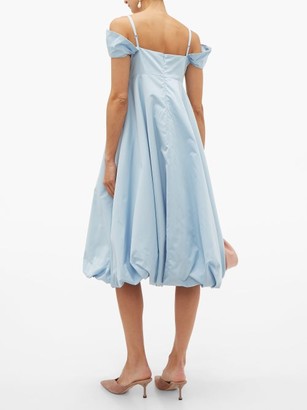 Simone Rocha Ruffled Taffeta Midi Dress - Blue